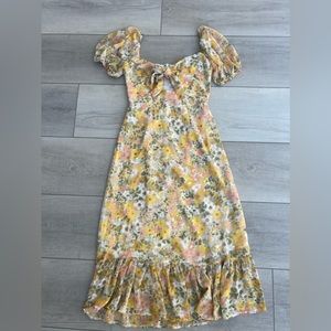 Hello Molly Yellow Midi Sundress